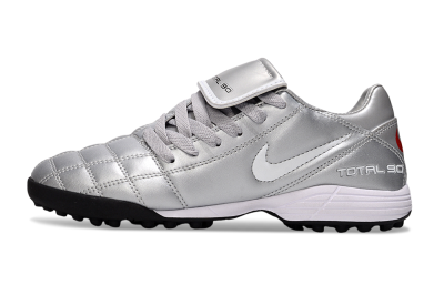 Nike Total 90 III TF Artificial Turf Soccer Shoes - Silver/White/Black