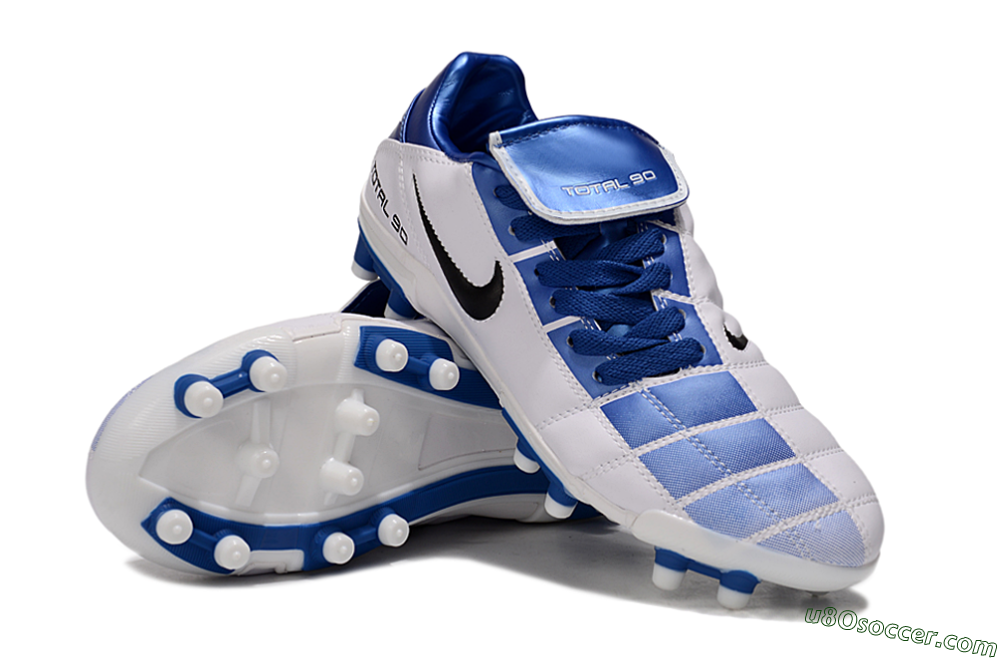 Nike Total 90 III FG Firm Ground Soccer Cleats - Blue/White/Black 4