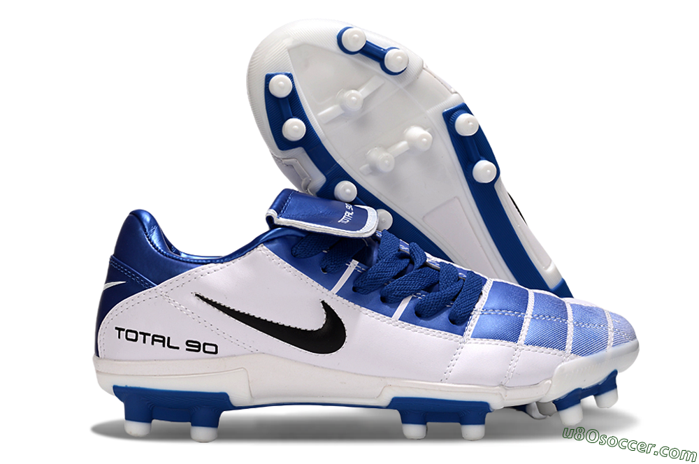 Nike Total 90 III FG Firm Ground Soccer Cleats - Blue/White/Black 1