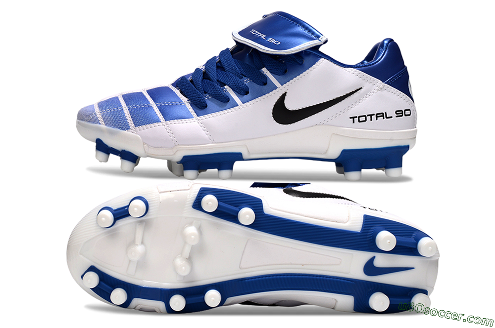 Nike Total 90 III FG Firm Ground Soccer Cleats - Blue/White/Black 0
