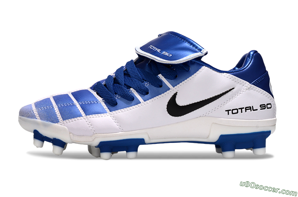 Nike Total 90 III FG Firm Ground Soccer Cleats - Blue/White/Black 2
