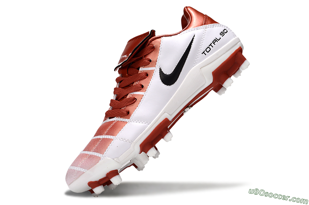 Nike Total 90 III FG Firm Ground Soccer Cleats - Red/White/Black 6