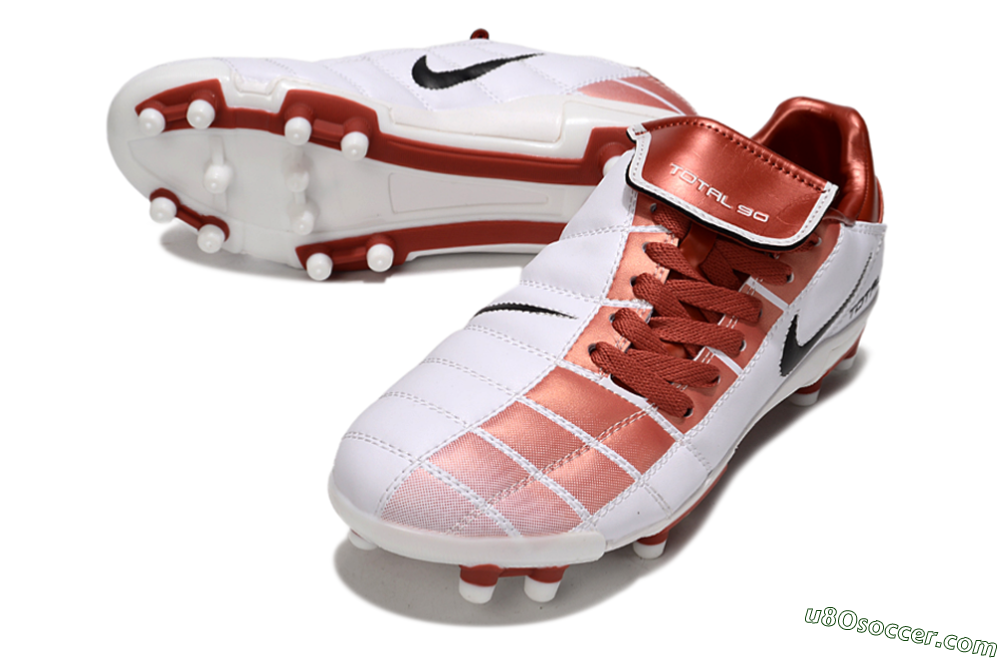 Nike Total 90 III FG Firm Ground Soccer Cleats - Red/White/Black 3