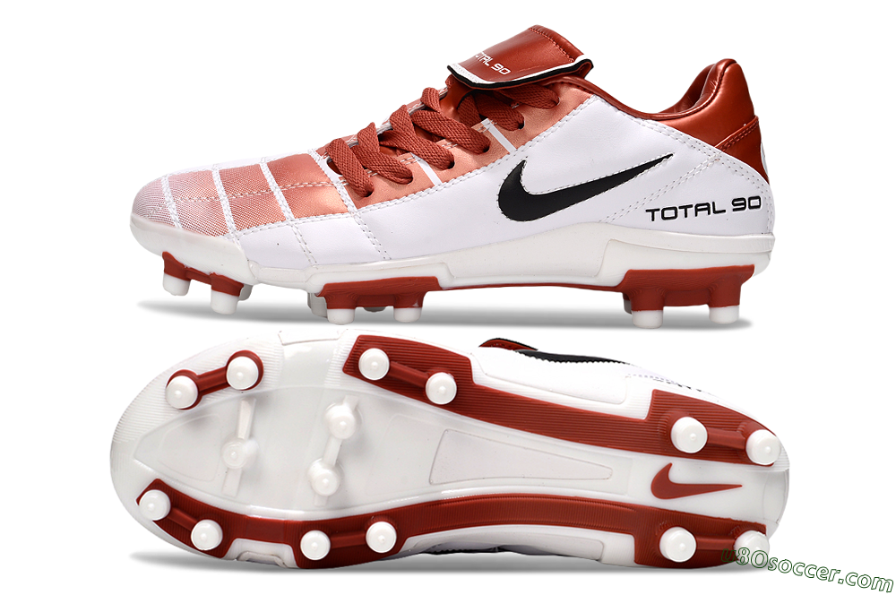 Nike Total 90 III FG Firm Ground Soccer Cleats - Red/White/Black 0