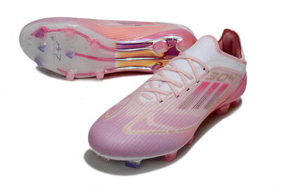 LY x Adidas F50 Elite FG Firm Ground Soccer Cleats - Pink/White/Gold