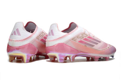 LY x Adidas F50 Elite FG Firm Ground Soccer Cleats - Pink/White/Gold