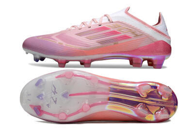 LY x Adidas F50 Elite FG Firm Ground Soccer Cleats - Pink/White/Gold