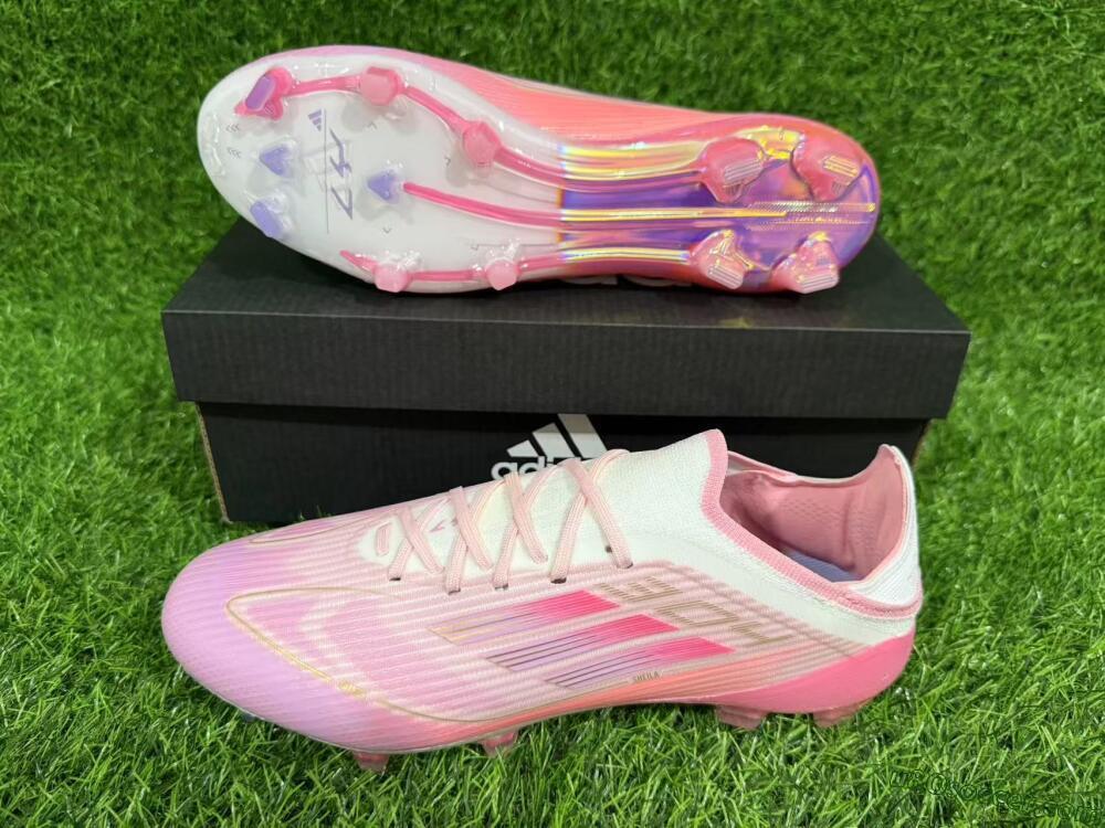 LY x Adidas F50 Elite FG Firm Ground Soccer Cleats - Pink/White/Gold