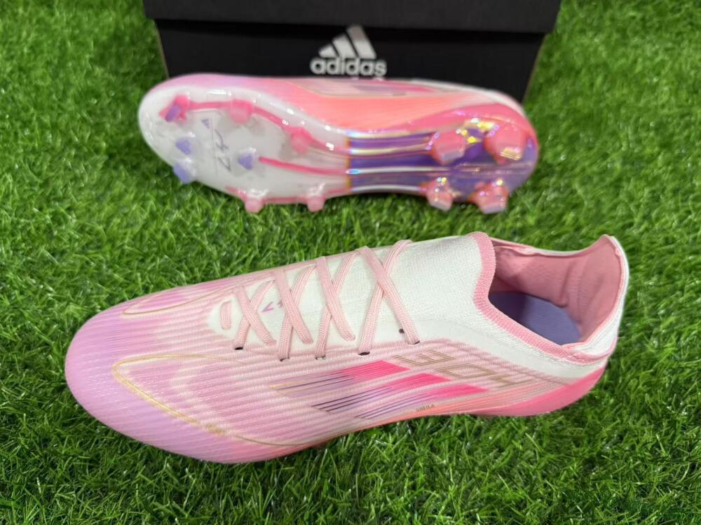 LY x Adidas F50 Elite FG Firm Ground Soccer Cleats - Pink/White/Gold