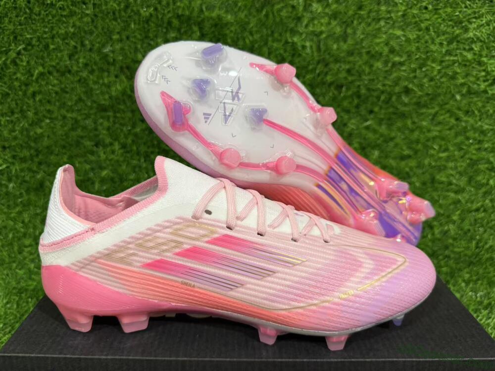 LY x Adidas F50 Elite FG Firm Ground Soccer Cleats - Pink/White/Gold