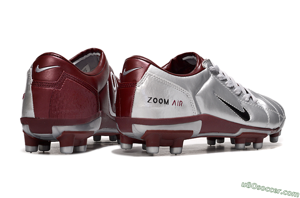 Nike Air Zoom Total 90 III FG Firm Ground Soccer Cleats - Silver/Red/Black 7