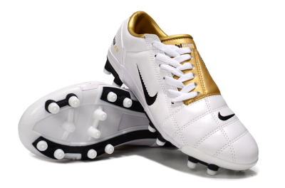 Nike Air Zoom Total 90 III FG Firm Ground Soccer Cleats - White/Gold/Black