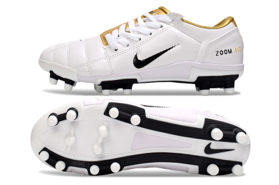 Nike Air Zoom Total 90 III FG Firm Ground Soccer Cleats - White/Gold/Black
