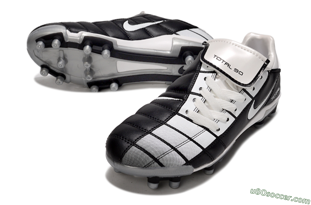 Nike Total 90 III FG Firm Ground Soccer Cleats - White/Black/Red 3