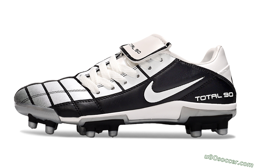 Nike Total 90 III FG Firm Ground Soccer Cleats - White/Black/Red 2
