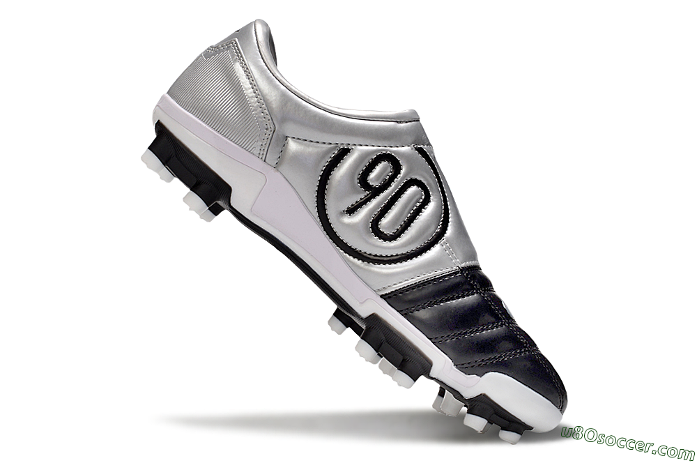 Nike Air Zoom Total 90 III FG Firm Ground Soccer Cleats - Black/Silver/Red 5