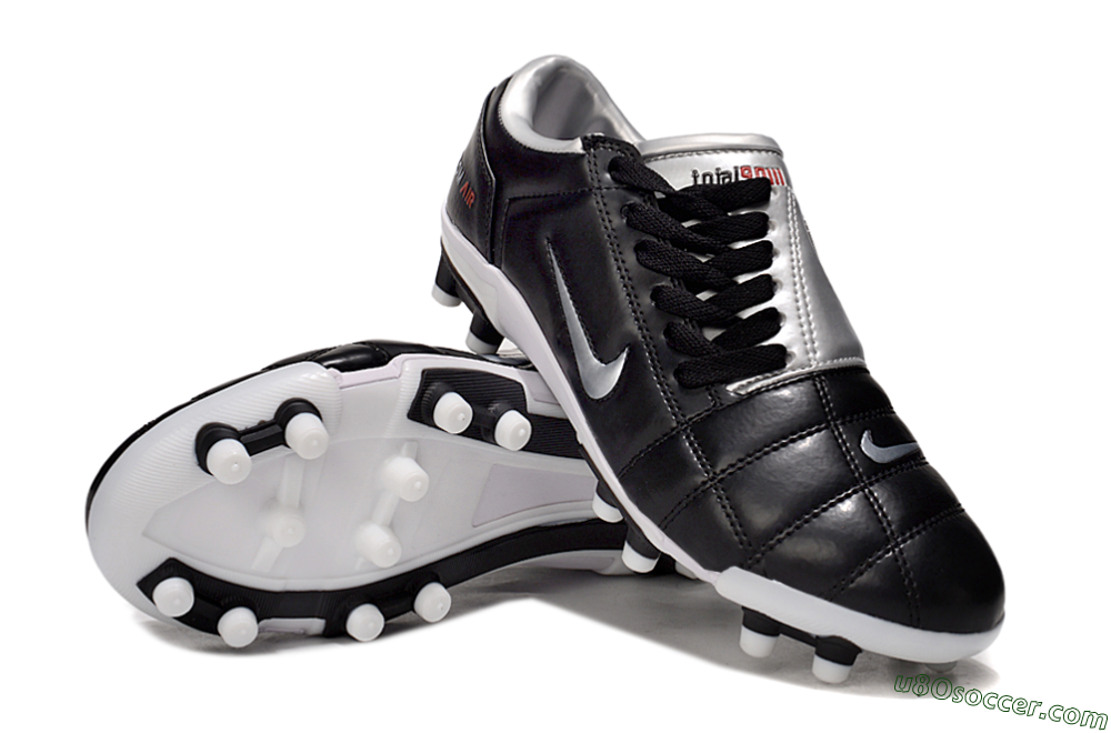 Nike Air Zoom Total 90 III FG Firm Ground Soccer Cleats - Black/Silver/Red 4