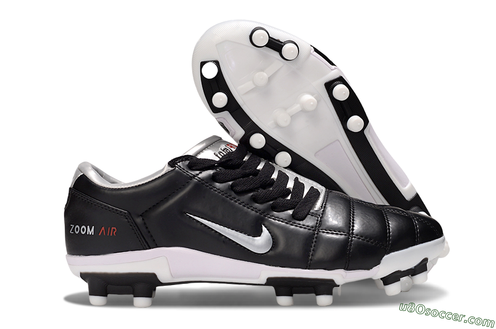 Nike Air Zoom Total 90 III FG Firm Ground Soccer Cleats - Black/Silver/Red 1