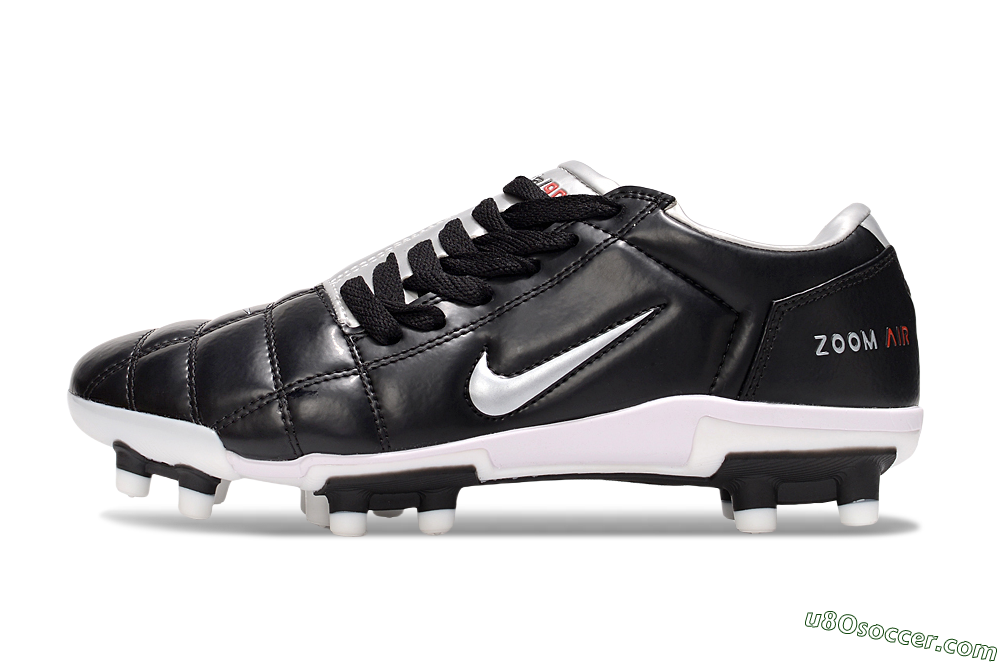 Nike Air Zoom Total 90 III FG Firm Ground Soccer Cleats - Black/Silver/Red 2