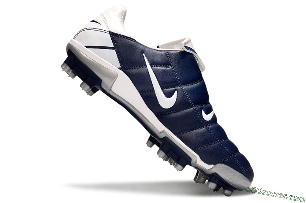 Nike Total 90 III FG Firm Ground Soccer Cleats - White/Blue/Grey 5