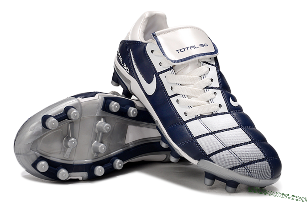 Nike Total 90 III FG Firm Ground Soccer Cleats - White/Blue/Grey 4