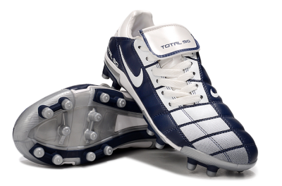 Nike Total 90 III FG Firm Ground Soccer Cleats - White/Blue/Grey