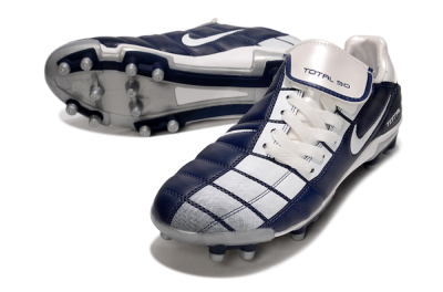 Nike Total 90 III FG Firm Ground Soccer Cleats - White/Blue/Grey