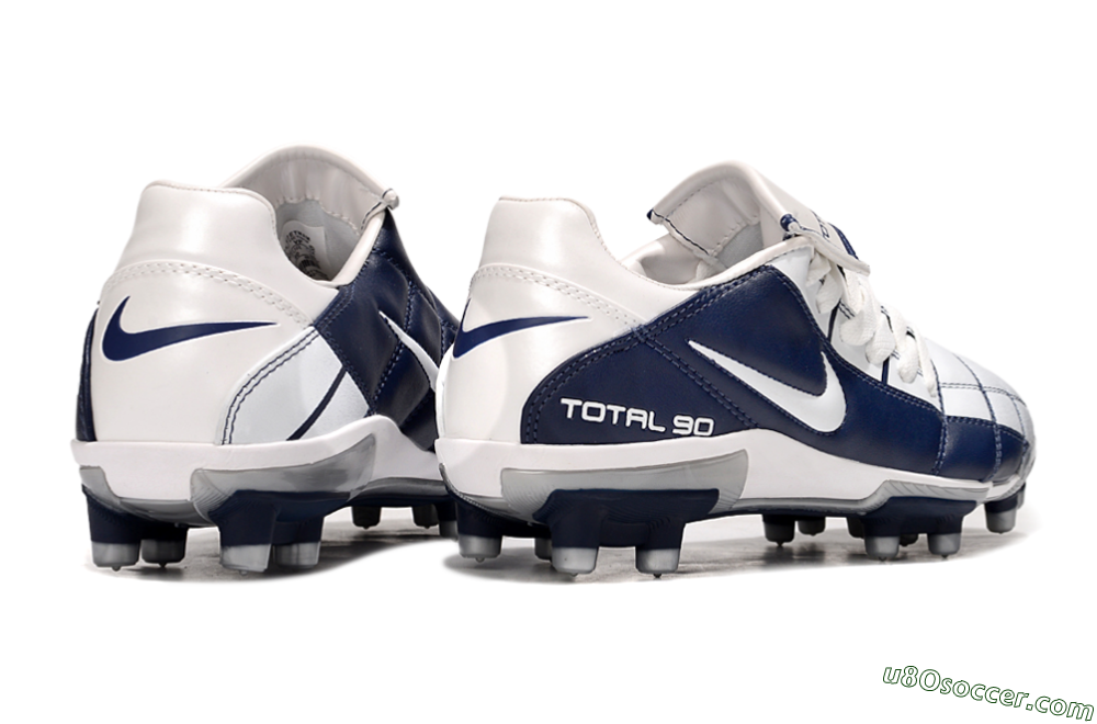 Nike Total 90 III FG Firm Ground Soccer Cleats - White/Blue/Grey 7
