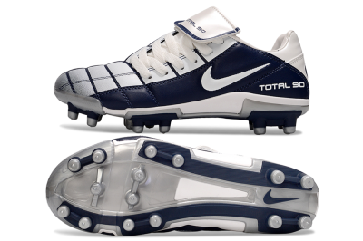 Nike Total 90 III FG Firm Ground Soccer Cleats - White/Blue/Grey