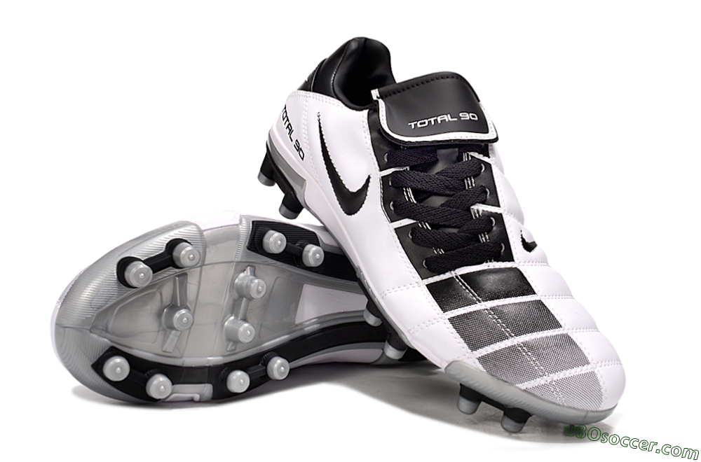 Nike Total 90 III FG Firm Ground Soccer Cleats - Black/White/Grey 4