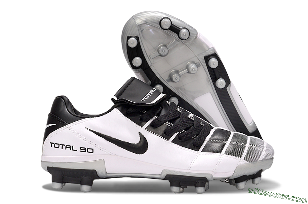 Nike Total 90 III FG Firm Ground Soccer Cleats - Black/White/Grey 1