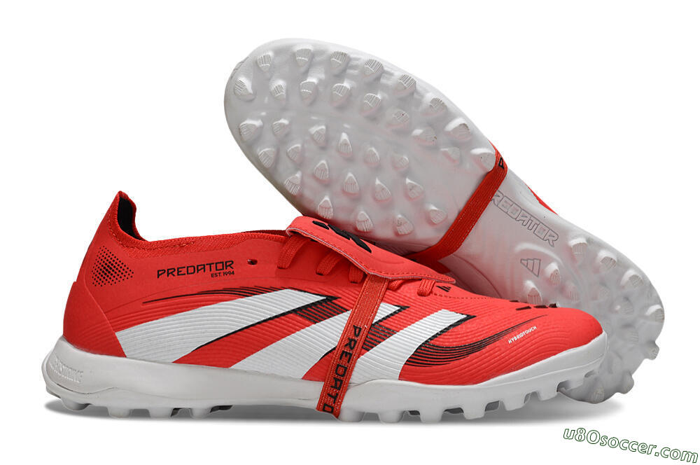 Adidas Predator 25 Foldover Tongue TF Artificial Turf Soccer Shoes - Red/White/Black 1