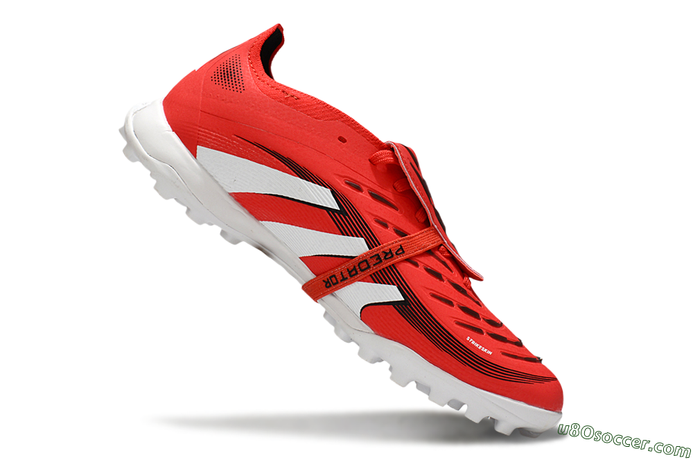 Adidas Predator 25 Foldover Tongue TF Artificial Turf Soccer Shoes - Red/White/Black 5