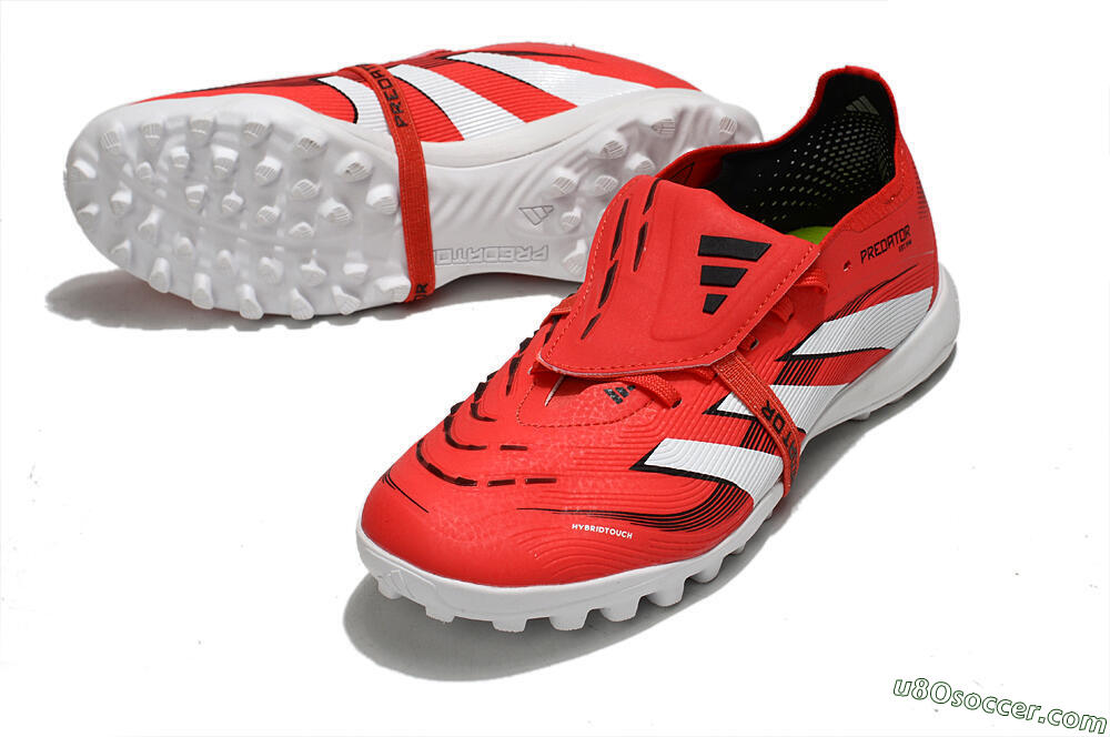 Adidas Predator 25 Foldover Tongue TF Artificial Turf Soccer Shoes - Red/White/Black 3