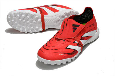 Adidas Predator 25 Foldover Tongue TF Artificial Turf Soccer Shoes - Red/White/Black