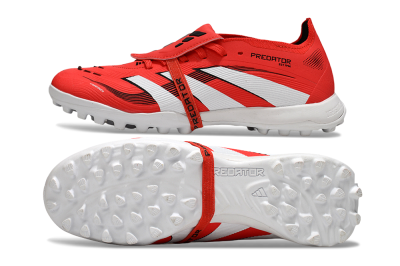 Adidas Predator 25 Foldover Tongue TF Artificial Turf Soccer Shoes - Red/White/Black