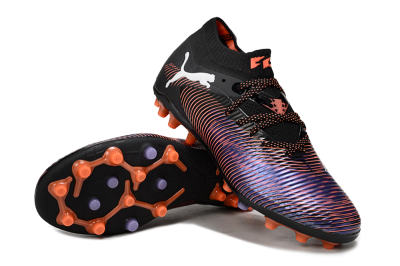 Puma Future 8 Ultimate FG Firm Ground Soccer Cleats - Black/Purple/Orange