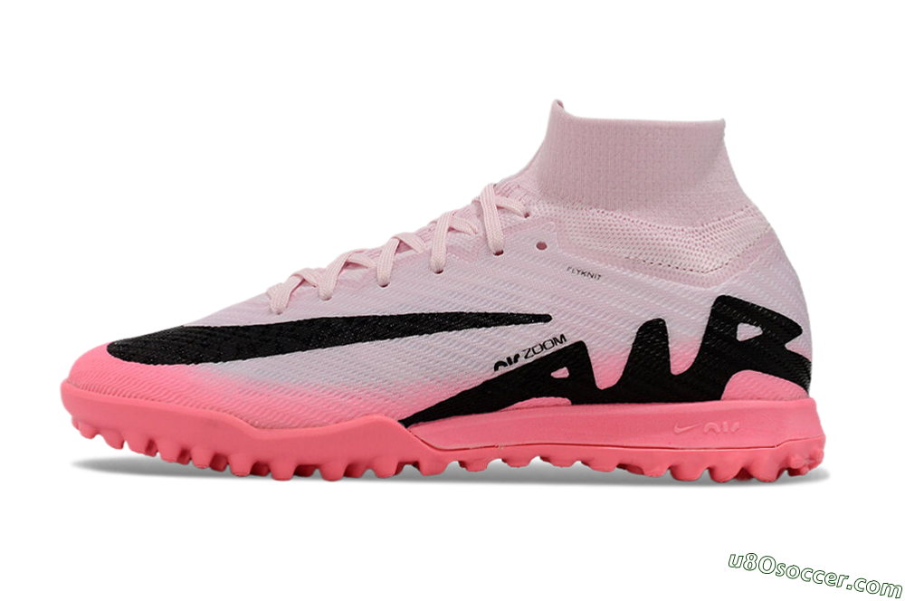 Nike Air Zoom Mercurial Superfly 9 Elite TF Artificial Turf Soccer Shoes - Pink/Black 2