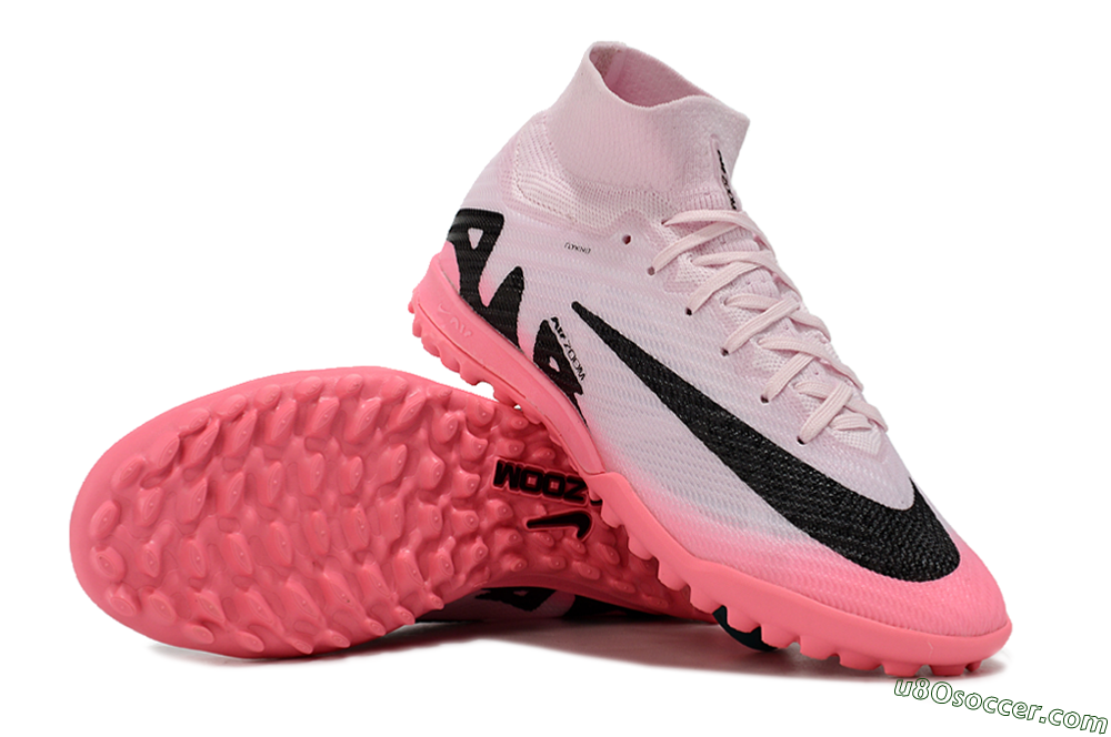 Nike Air Zoom Mercurial Superfly 9 Elite TF Artificial Turf Soccer Shoes - Pink/Black 0
