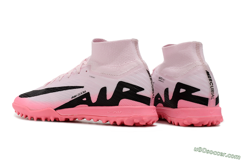 Nike Air Zoom Mercurial Superfly 9 Elite TF Artificial Turf Soccer Shoes - Pink/Black 5