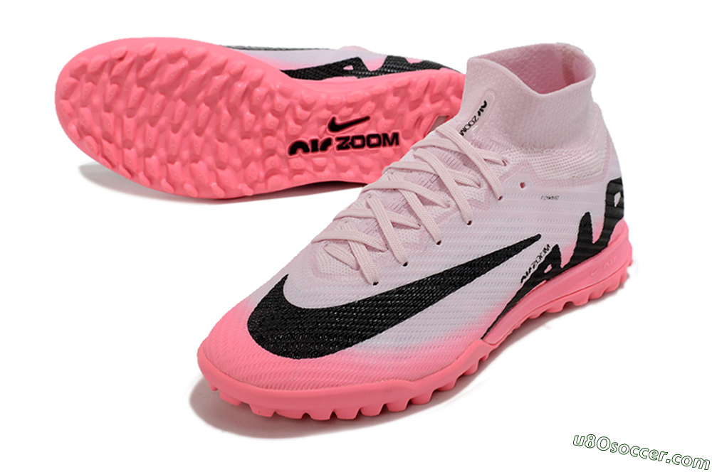Nike Air Zoom Mercurial Superfly 9 Elite TF Artificial Turf Soccer Shoes - Pink/Black 3