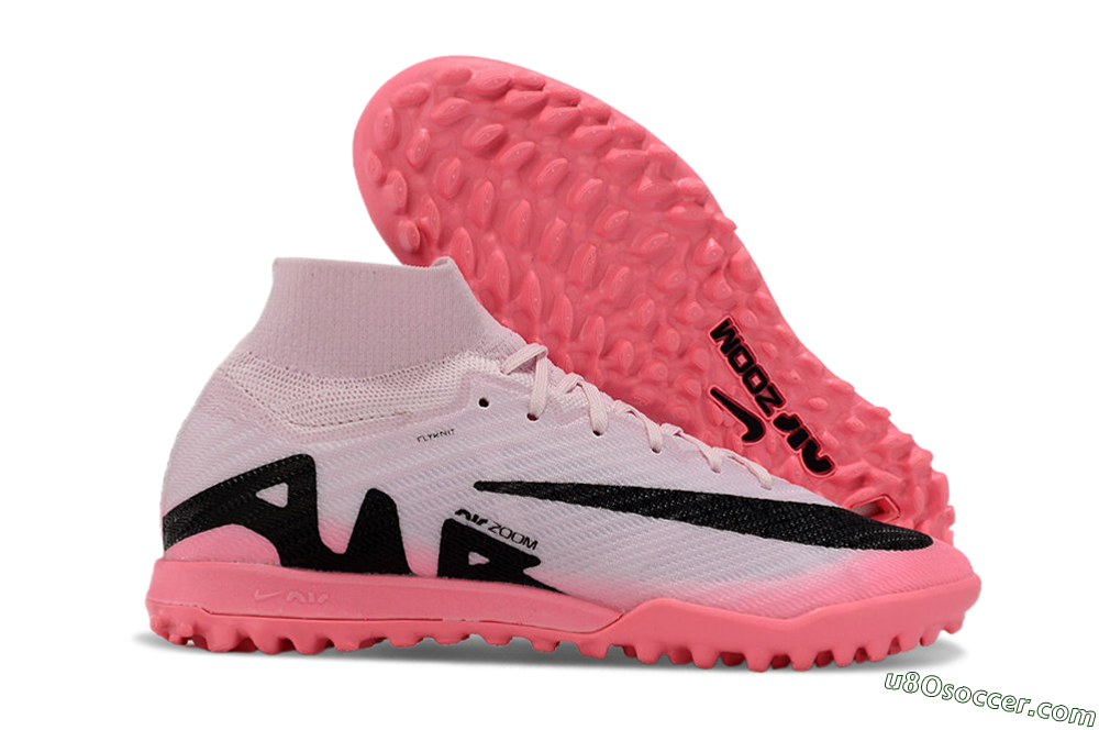 Nike Air Zoom Mercurial Superfly 9 Elite TF Artificial Turf Soccer Shoes - Pink/Black 1