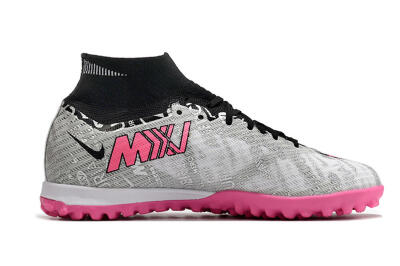 Nike Air Zoom Mercurial Superfly 9 Elite TF Artificial Turf Soccer Shoes - Silver/Black/Pink