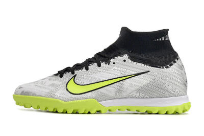 Nike Air Zoom Mercurial Superfly 9 Elite TF Artificial Turf Soccer Shoes - Silver/Black/Yellow