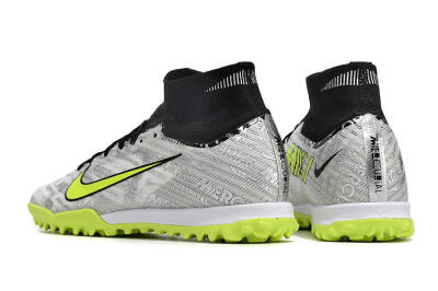 Nike Air Zoom Mercurial Superfly 9 Elite TF Artificial Turf Soccer Shoes - Silver/Black/Yellow