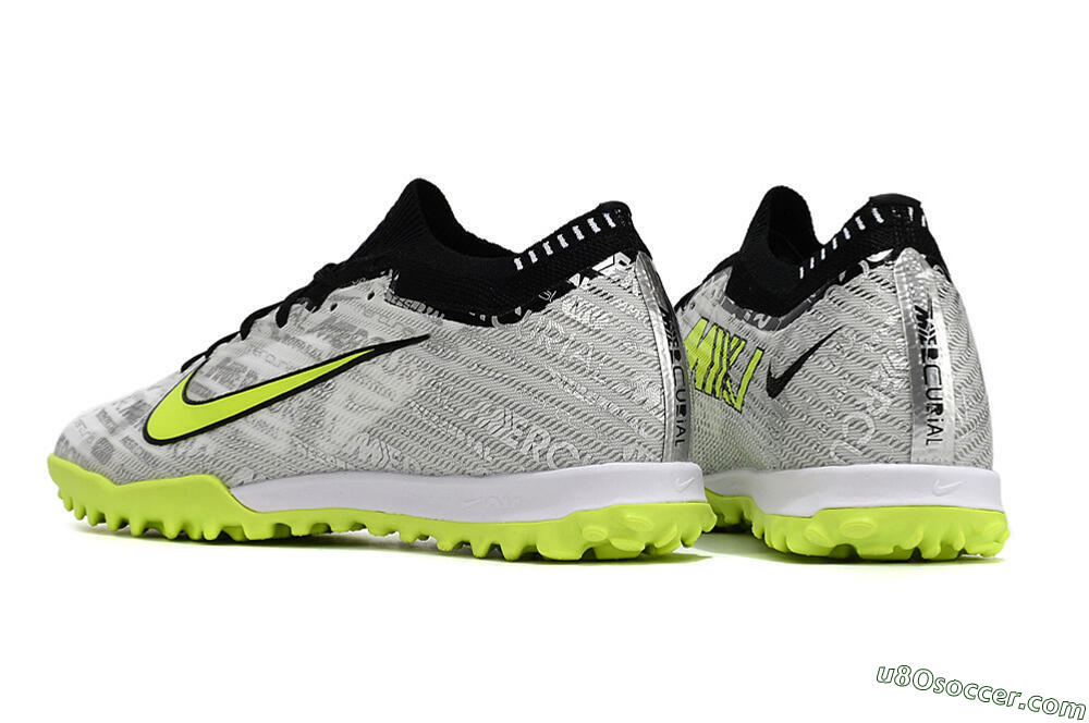 Nike Air Zoom Mercurial Vapor 15 Elite TF Artificial Turf Soccer Shoes - Silver/Yellow/Black 4