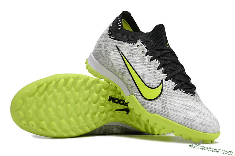 Nike Air Zoom Mercurial Vapor 15 Elite TF Artificial Turf Soccer Shoes - Silver/Yellow/Black 0