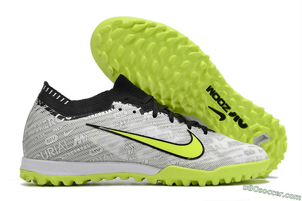 Nike Air Zoom Mercurial Vapor 15 Elite TF Artificial Turf Soccer Shoes - Silver/Yellow/Black 1