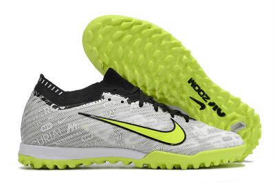 Nike Air Zoom Mercurial Vapor 15 Elite TF Artificial Turf Soccer Shoes - Silver/Yellow/Black