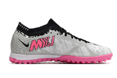 Nike Air Zoom Mercurial Vapor 15 Elite TF Artificial Turf Soccer Shoes - Silver/Pink/Black